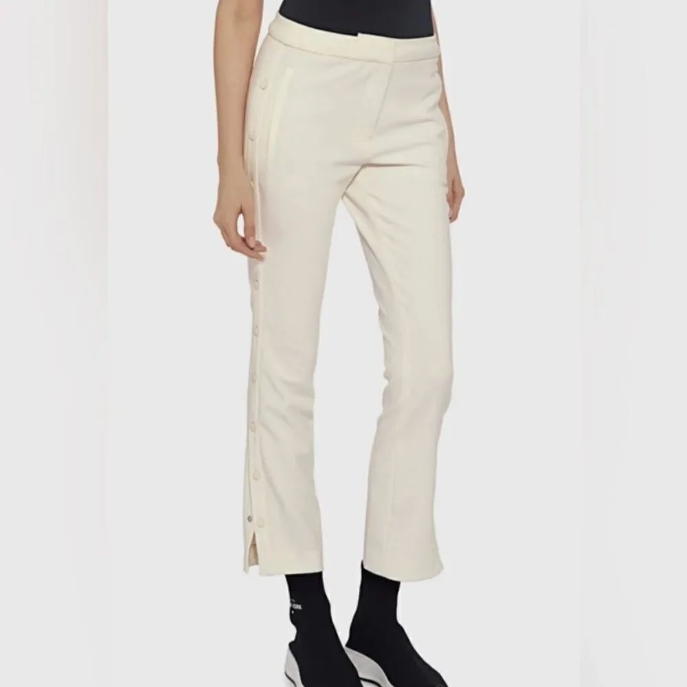 NWT Tibi Anson Cargo Skinny Pants with Back Hem Splits in Ivory Size 8